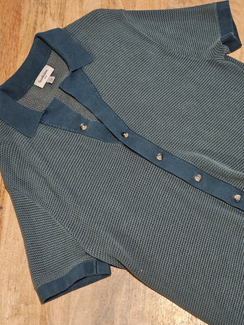 Goodfellow & Co Short-Sleeve Knit Polo Cardigan